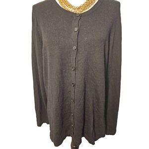 Posh Knit by Louis Dell’Olio Womens Cardigan Sweater Silk Cashmere Blend XL